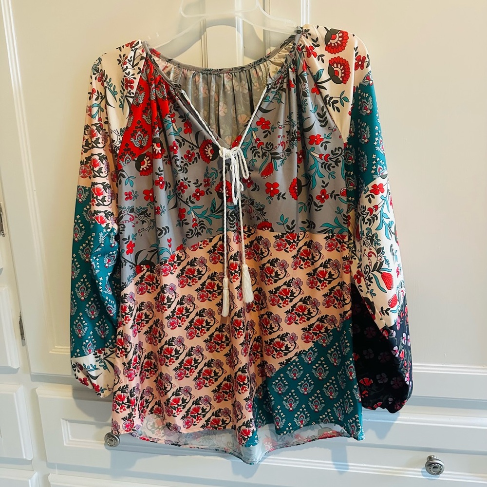 Floral Patchwork Women's Top